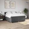 Boxspringbett mit Matratze Dunkelgrau 180x200 cm Stoff