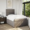 Boxspringbett mit Matratze Taupe 120x200 cm Stoff