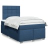 Boxspringbett mit Matratze Blau 120x190 cm Stoff