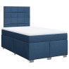 Boxspringbett mit Matratze Blau 120x190 cm Stoff