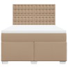 Boxspringbett Matratze Cappuccino-Braun 160x200 cm Kunstleder