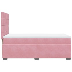 Boxspringbett mit Matratze Rosa 80x200 cm Samt