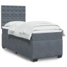 Boxspringbett mit Matratze Dunkelgrau 90x190 cm Samt