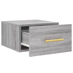 Wand-Nachttische 2 Stk. Grau Sonoma 35x35x20 cm