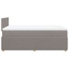 Boxspringbett mit Matratze Taupe 120x200 cm Stoff