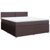 Boxspringbett mit Matratze Dunkelbraun 180x200 cm Stoff