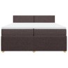 Boxspringbett mit Matratze Dunkelbraun 200x200 cm Stoff