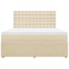 Boxspringbett mit Matratze Creme 180x200 cm Stoff