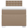 Boxspringbett mit Matratze Cappuccino-Braun 80x200cm Kunstleder