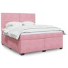 Boxspringbett mit Matratze Rosa 180x200 cm Samt