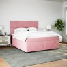 Boxspringbett mit Matratze Rosa 180x200 cm Samt