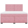 Boxspringbett mit Matratze Rosa 180x200 cm Samt