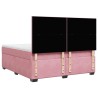 Boxspringbett mit Matratze Rosa 180x200 cm Samt