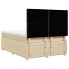 Boxspringbett mit Matratze Creme 160x200 cm Stoff