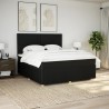 Boxspringbett mit Matratze Schwarz 180x200 cm Stoff