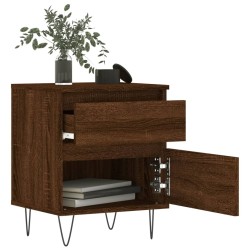 Nachttische 2 Stk. Braun Eichen-Optik 40x35x50 cm Holzwerkstoff