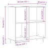 Plattenschrank Sonoma-Eiche 84,5x38x89 cm Holzwerkstoff