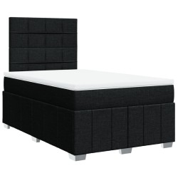 Boxspringbett mit Matratze Schwarz 120x200 cm Stoff