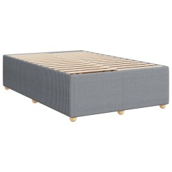 Boxspringbett mit Matratze Hellgrau 120x200 cm Stoff