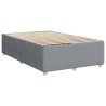 Boxspringbett mit Matratze Hellgrau 120x200 cm Stoff