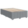 Boxspringbett mit Matratze Hellgrau 120x200 cm Stoff