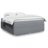 Boxspringbett mit Matratze Hellgrau 180x200 cm Stoff