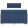 Boxspringbett mit Matratze Blau 120x200 cm Stoff