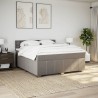 Boxspringbett mit Matratze Taupe 180x200 cm Stoff