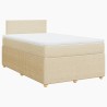 Boxspringbett mit Matratze Creme 120x200 cm Stoff