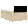 Boxspringbett mit Matratze Creme 120x200 cm Stoff