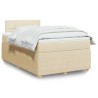 Boxspringbett mit Matratze Creme 120x200 cm Stoff