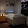 Boxspringbett mit Matratze Creme 120x200 cm Stoff