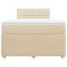 Boxspringbett mit Matratze Creme 120x200 cm Stoff