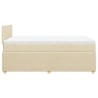 Boxspringbett mit Matratze Creme 120x200 cm Stoff