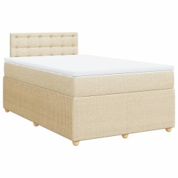 Boxspringbett mit Matratze Creme 120x200 cm Stoff