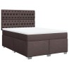 Boxspringbett mit Matratze Dunkelbraun 140x200 cm Stoff