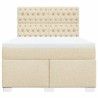 Boxspringbett mit Matratze Creme 140x200 cm Stoff