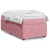 Boxspringbett mit Matratze Rosa 80x200 cm Samt