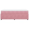 Boxspringbett mit Matratze Rosa 80x200 cm Samt