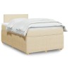 Boxspringbett mit Matratze Creme 120x190 cm Stoff