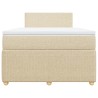 Boxspringbett mit Matratze Creme 120x190 cm Stoff