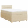 Boxspringbett mit Matratze Creme 120x190 cm Stoff