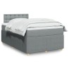 Boxspringbett mit Matratze Hellgrau 120x190 cm Stoff