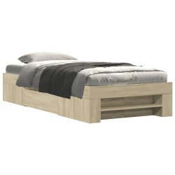 Bettgestell ohne Matratze Sonoma-Eiche 75x190 cm Holzwerkstoff