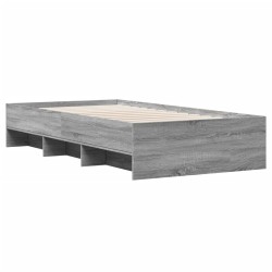 Bettgestell Grau Sonoma 75x190 cm Holzwerkstoff