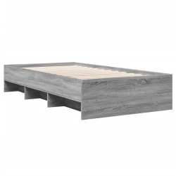 Bettgestell Grau Sonoma 75x190 cm Holzwerkstoff