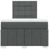 Boxspringbett mit Matratze Dunkelgrau 120x190 cm Stoff