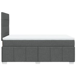 Boxspringbett mit Matratze Dunkelgrau 120x190 cm Stoff