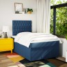 Boxspringbett mit Matratze Blau 120x190 cm Stoff