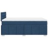 Boxspringbett mit Matratze Blau 120x200 cm Stoff